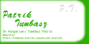 patrik tumbasz business card