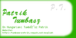 patrik tumbasz business card